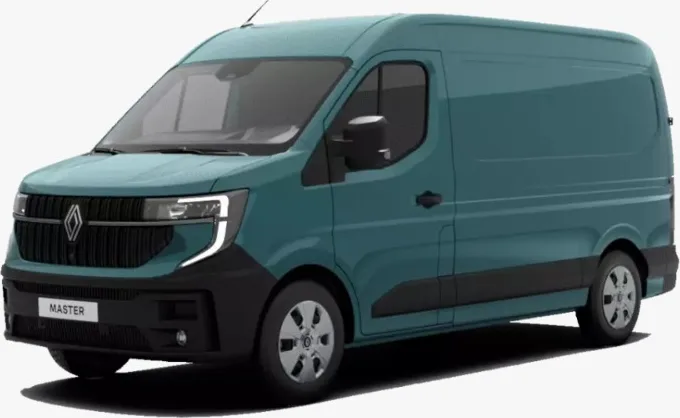 Renault Master bleu-vert, vue avant